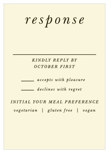 If you like minimalist design, our Pressed Leaf Response Cards will be perfect for you!