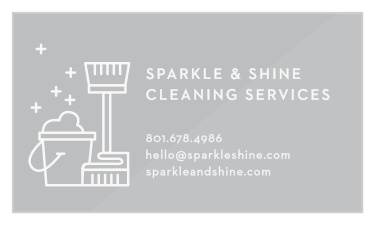 Sweep away the competition with our professional Cleaning Tools Clear Business Cards.