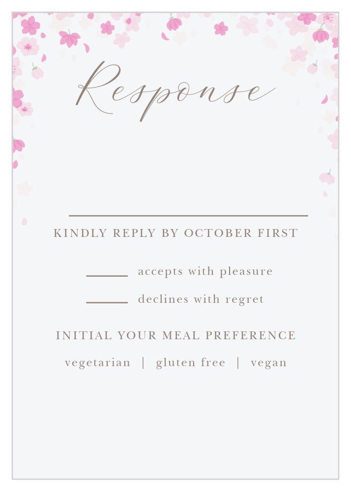 Cherry Blossoms Response Cards