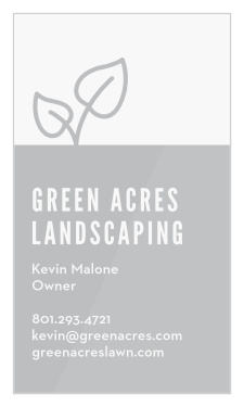 Our Little Sprout Clear Business Cards are perfect any landscaping company.