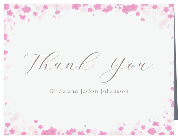 Our Cherry Blossoms Thank You Cards are a beautiful way to let your guests know that you truly care.