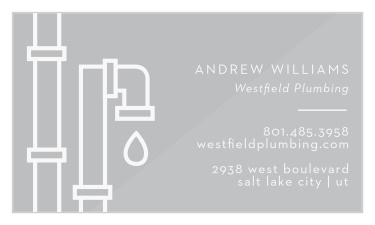 Represent yourself and your plumbing business with our professional PlumberPipe Clear Business Cards.