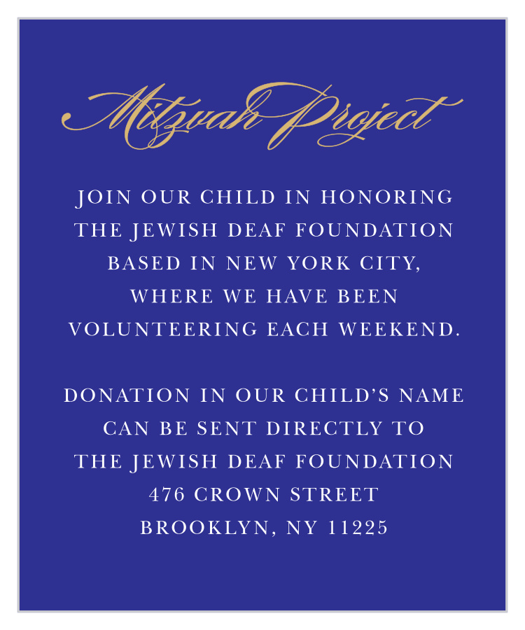 Big Day Bat Mitzvah Project Cards