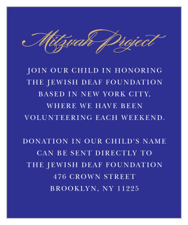 Help your child give back with the Big Day Bat Mitzvah Project Cards.