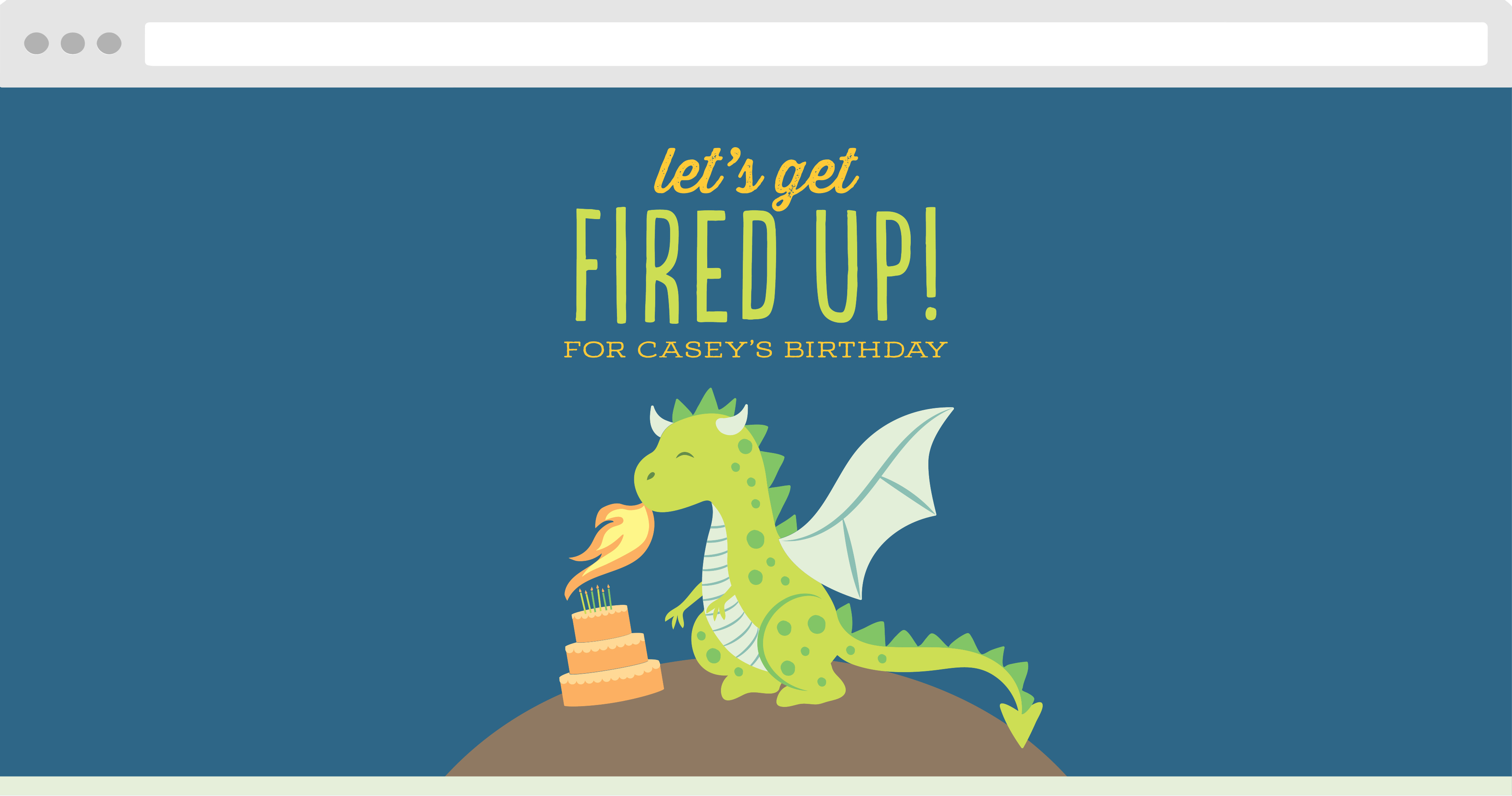 Fired Up Dragon Children's Birthday Website
