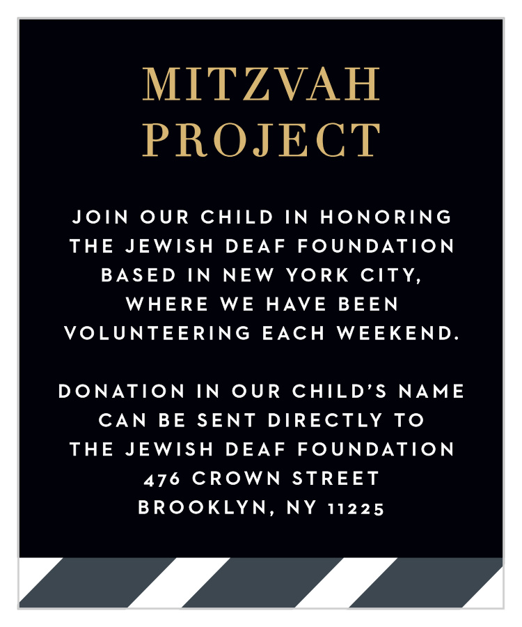 Cinematic Calligraphy Bar Mitzvah Project Cards