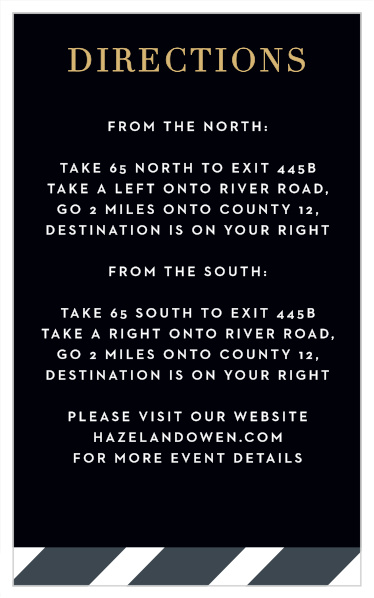 Action! Direct your guests to the right setting with our Cinematic Calligraphy Bar Mitzvah Direction Cards.