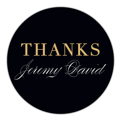 Leave a lasting impression of your special event with our Cinematic Calligraphy Bar Mitzvah Stickers.