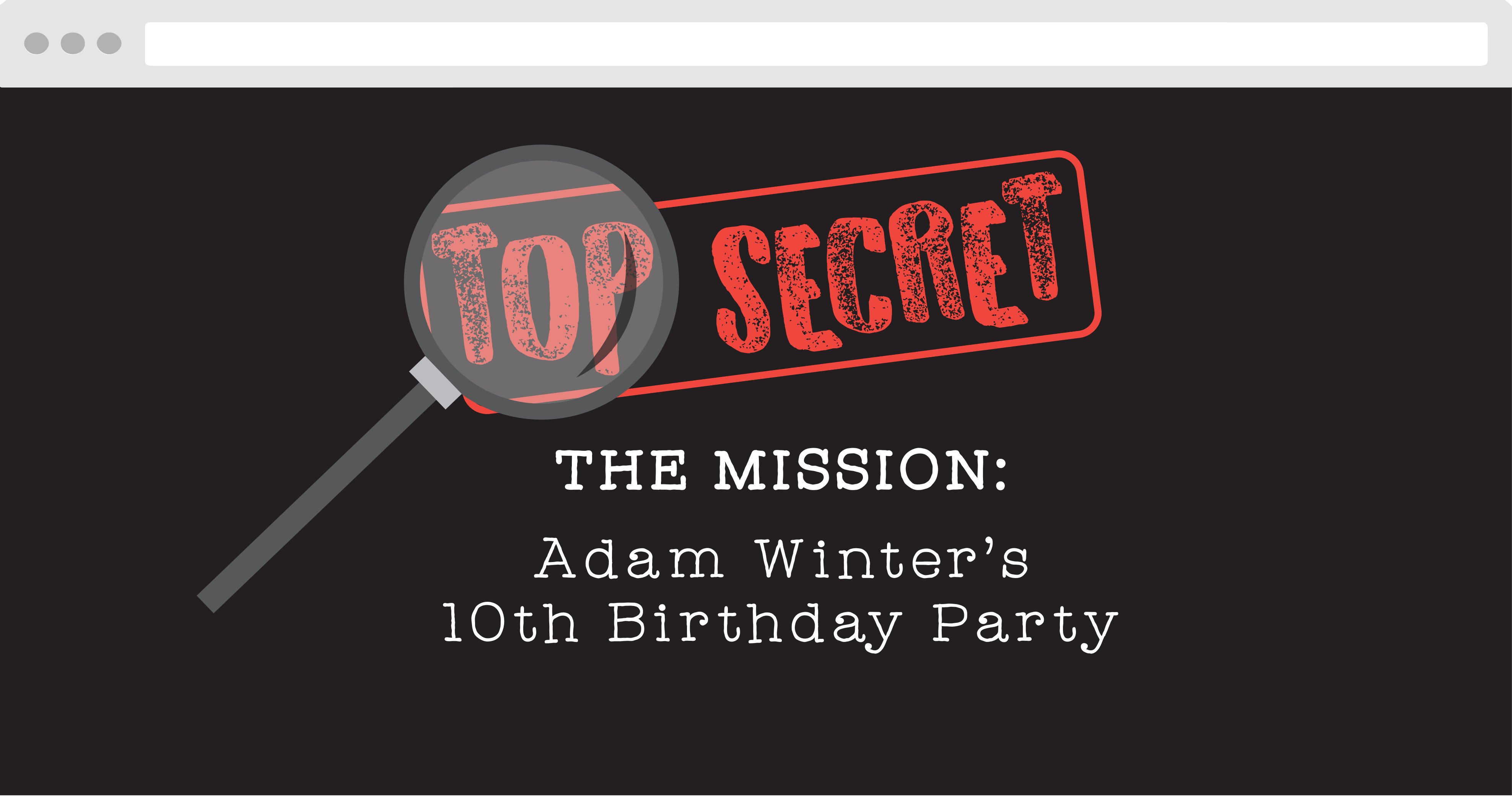 Top Secret Children's Birthday Website