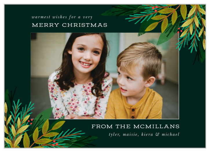 Our Holiday Fun Christmas Cards lets you pick your most adorable photo to wish your friends and family a warm holiday greeting.