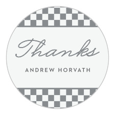 Help your loved ones stick to the date of the big celebration with our Checkered Star Bar Mitzvah Stickers.