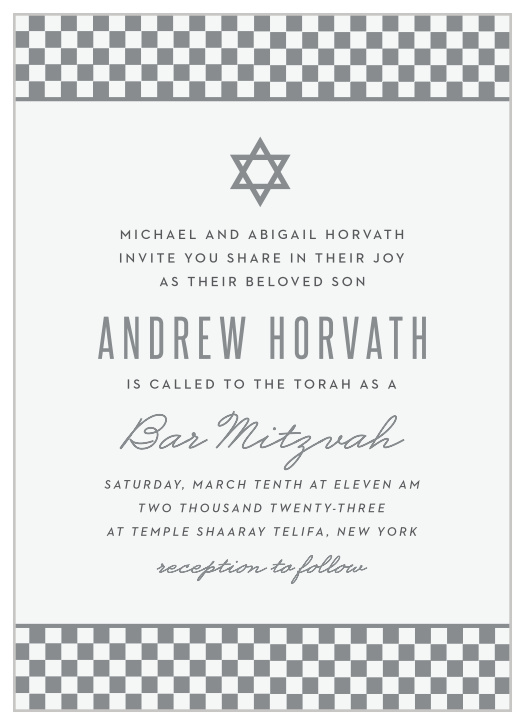 NEW Bar Mitzvah Invitations | Match Your Colors & Style Free