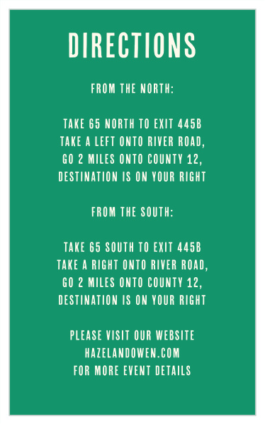 Help your loved friends and family find their way to the venue with our Soccer & Stripes Bar Mitzvah Direction Cards.