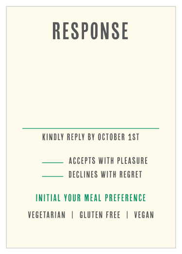 Get a headcount of who will be joining you for the coming of age ceremony with our Soccer & Stripes Bar Mitzvah Response Cards.