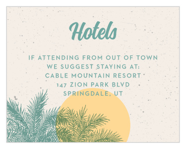 Help your guests have the best stay possible with our Beach Celebration Bar Mitzvah Lodging Cards!