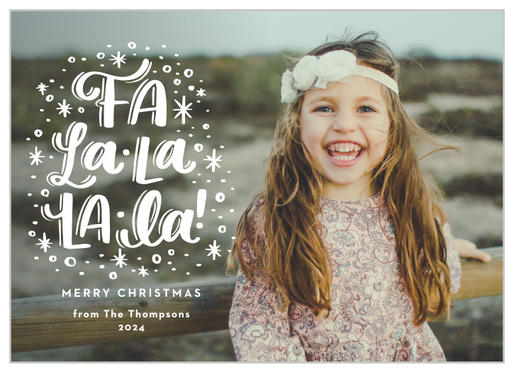 Fa-la-la-la-love this card! The Falala Festivity Holiday cards sprinkles some fun into the usual holiday card mix!