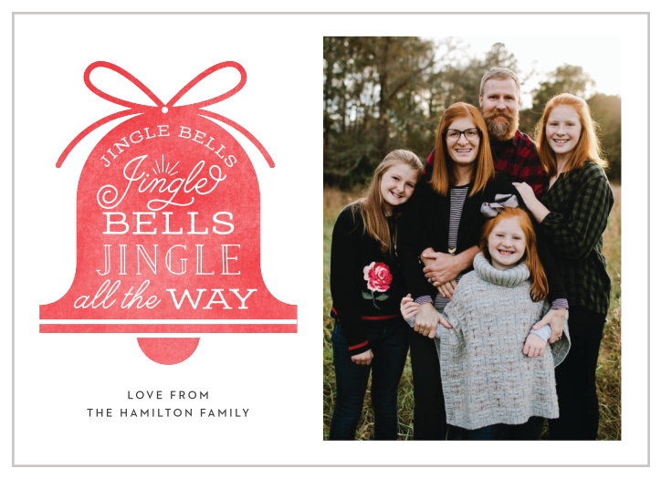 Our Jingle Bells Holiday Cards are a modern way to spread the festive cheer to family and friends.