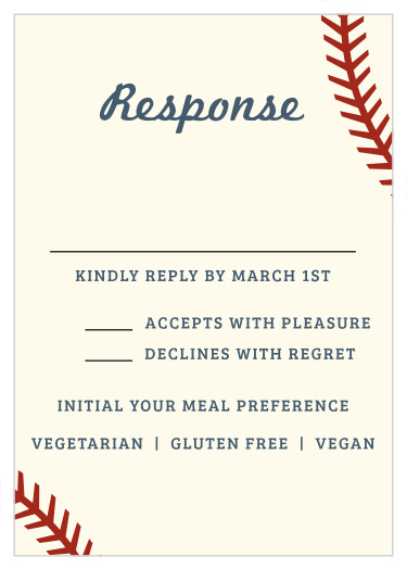 Our Baseball Pattern Bar Mitzvah Response Cards are perfect for your sports themed event!