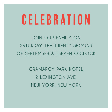 Let your guests know that a celebration is in order using our Record Player Bar Mitzvah Reception Cards!