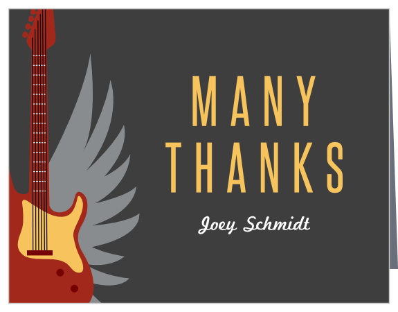 Express gratitude to all your loved family and friends with our Guitar Mitzvah Bar Mitzvah Thank You Cards.