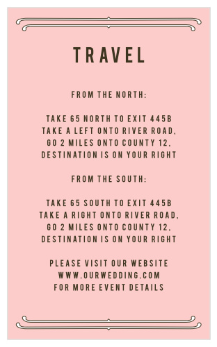 Guide all your wedding guests to your venue with our Vintage Union Direction Cards.