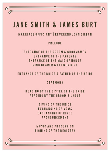 Our Vintage Union Wedding Programs are the perfect way to ensure your guests catch every precious moment of your wedding!