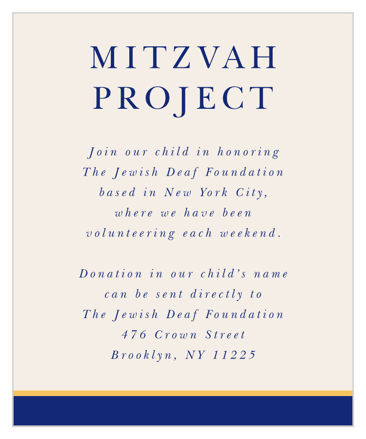 Medieval Banner Bar Mitzvah Project Cards