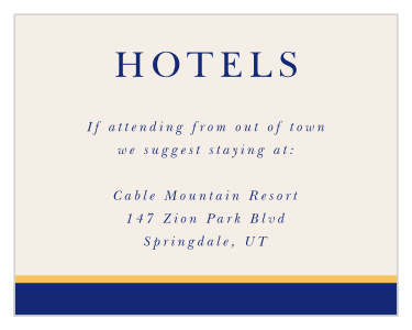 Medieval Banner Bar Mitzvah Lodging Cards keep your guests content and comfortable in the days surrounding your son's celebration.