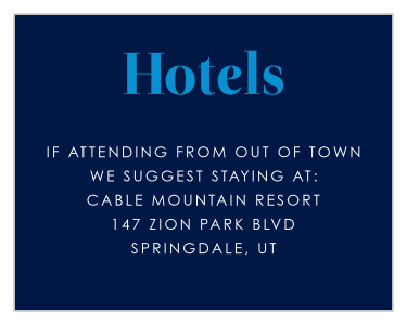 You might have a lot of people coming into town for this big event, so you can help them find a great place to stay with our Hockey Mitzvah Bar Mitzvah Lodging Cards!
