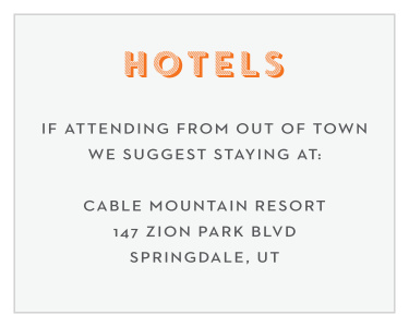 Let your loved ones know what hotel to stay at in the upcoming days to the big ceremony with our Hockey Game Bar Mitzvah Lodging Cards.