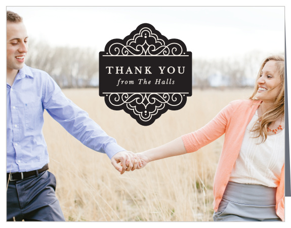 Share an afterword of gratitude with your guests with the Our Union Wedding Thank You Cards.