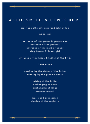 Our Happily Ever After Wedding Programs are simple and elegant!