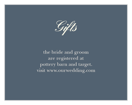 Inform your loved ones what you like as a wedding present to start this new stage in life off on the right foot with our One Fine Day Registry Cards.