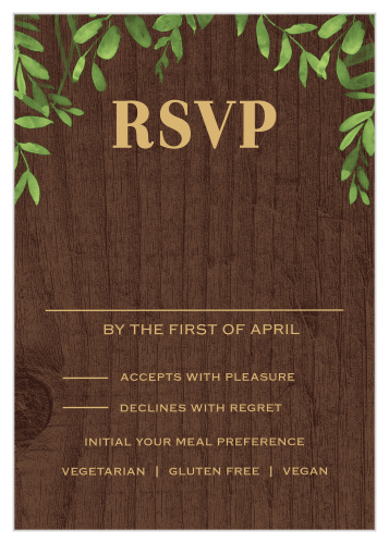 Allow your guests to RSVP in style with our Forever In Love Response Cards!