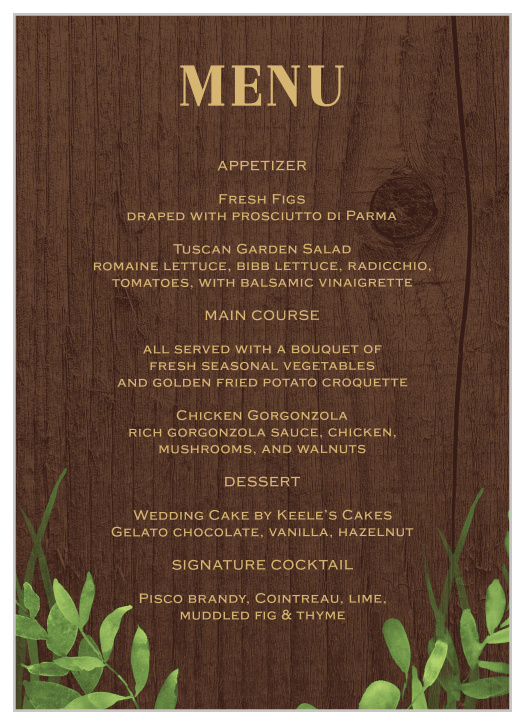 Our Forever In Love Wedding Menus are truly one-of-a-kind! 