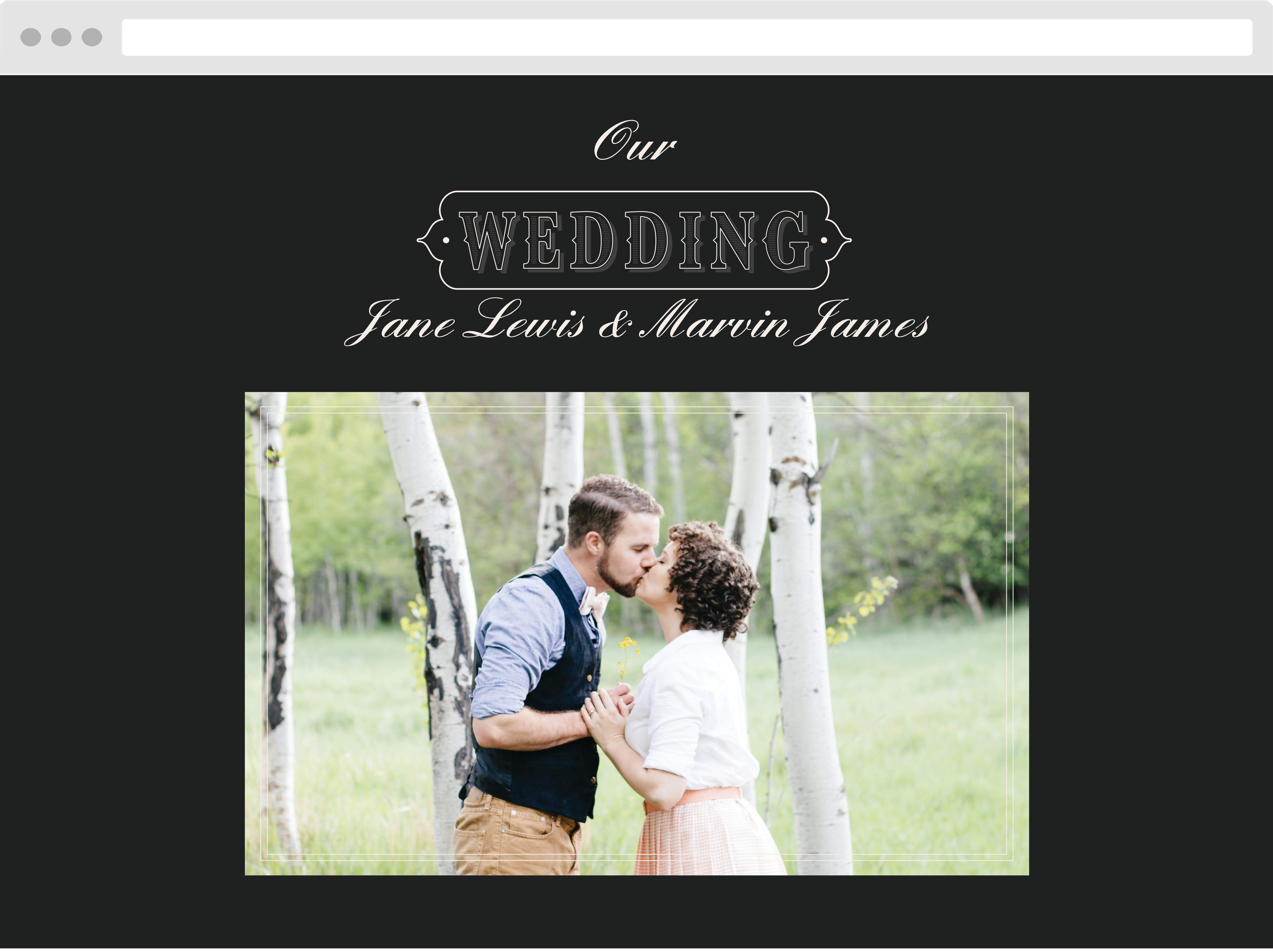 Forged Enchantment Wedding Website