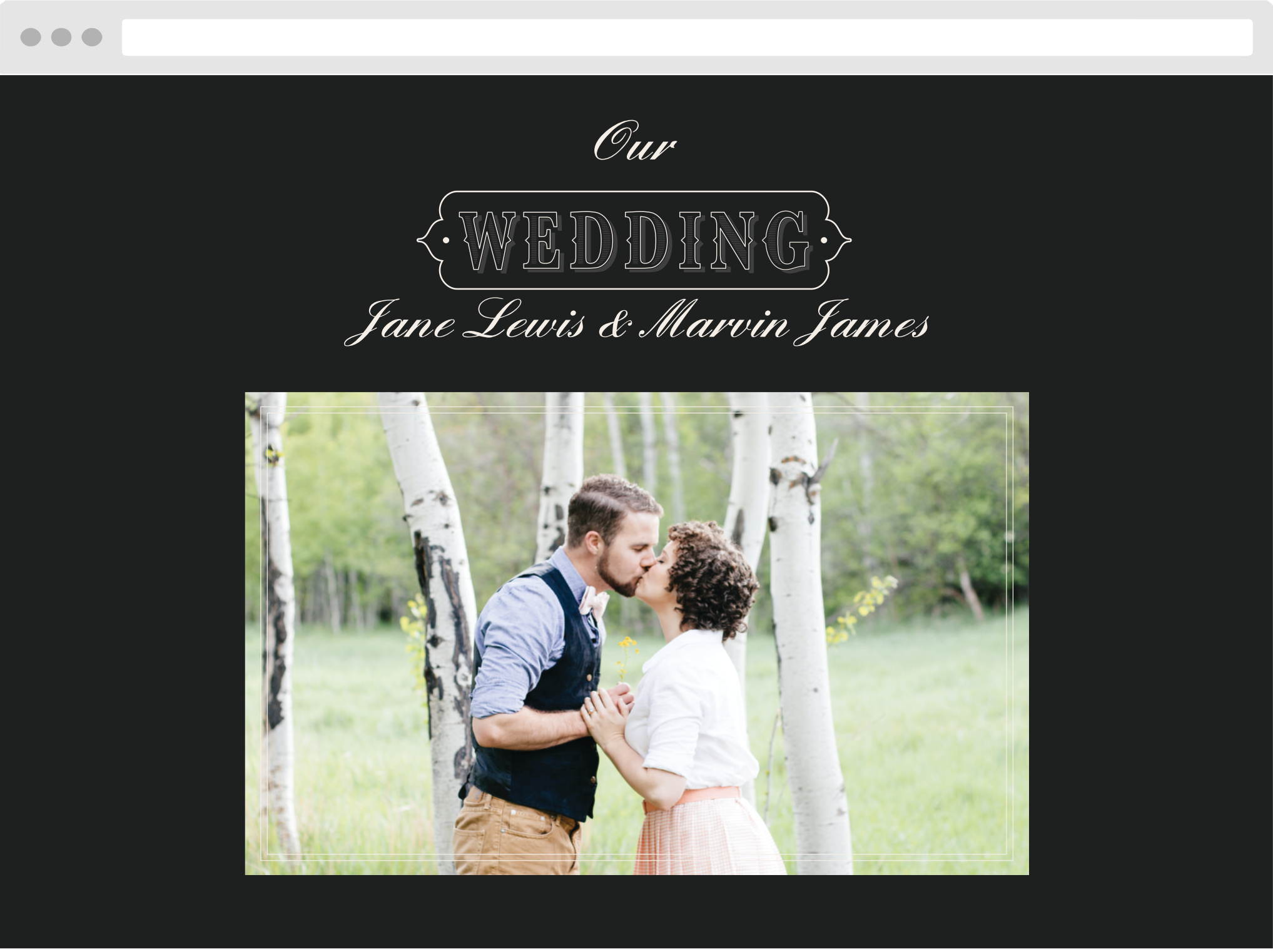 Forged Enchantment Wedding Website