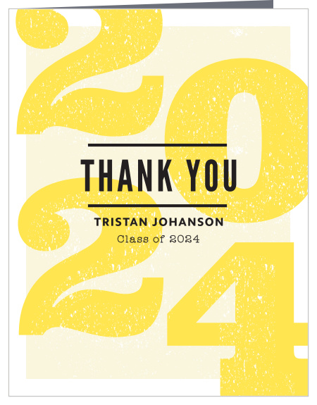 Our Stamped Year Graduation Thank You Card expresses your appreciation beautifully.