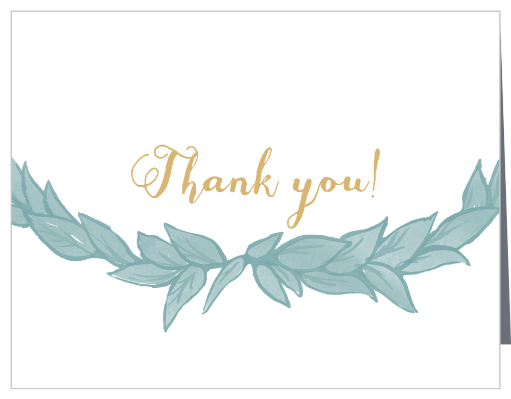 Leafy Love Foil Thank You Cards