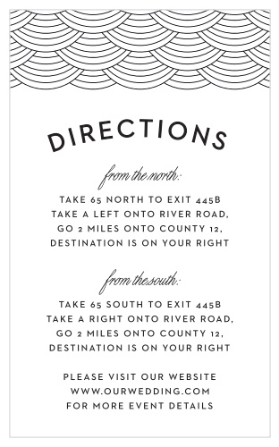 Help your guests find their way to your wedding venue with our beautifully illustrated Phoenix Skyline Direction Cards.