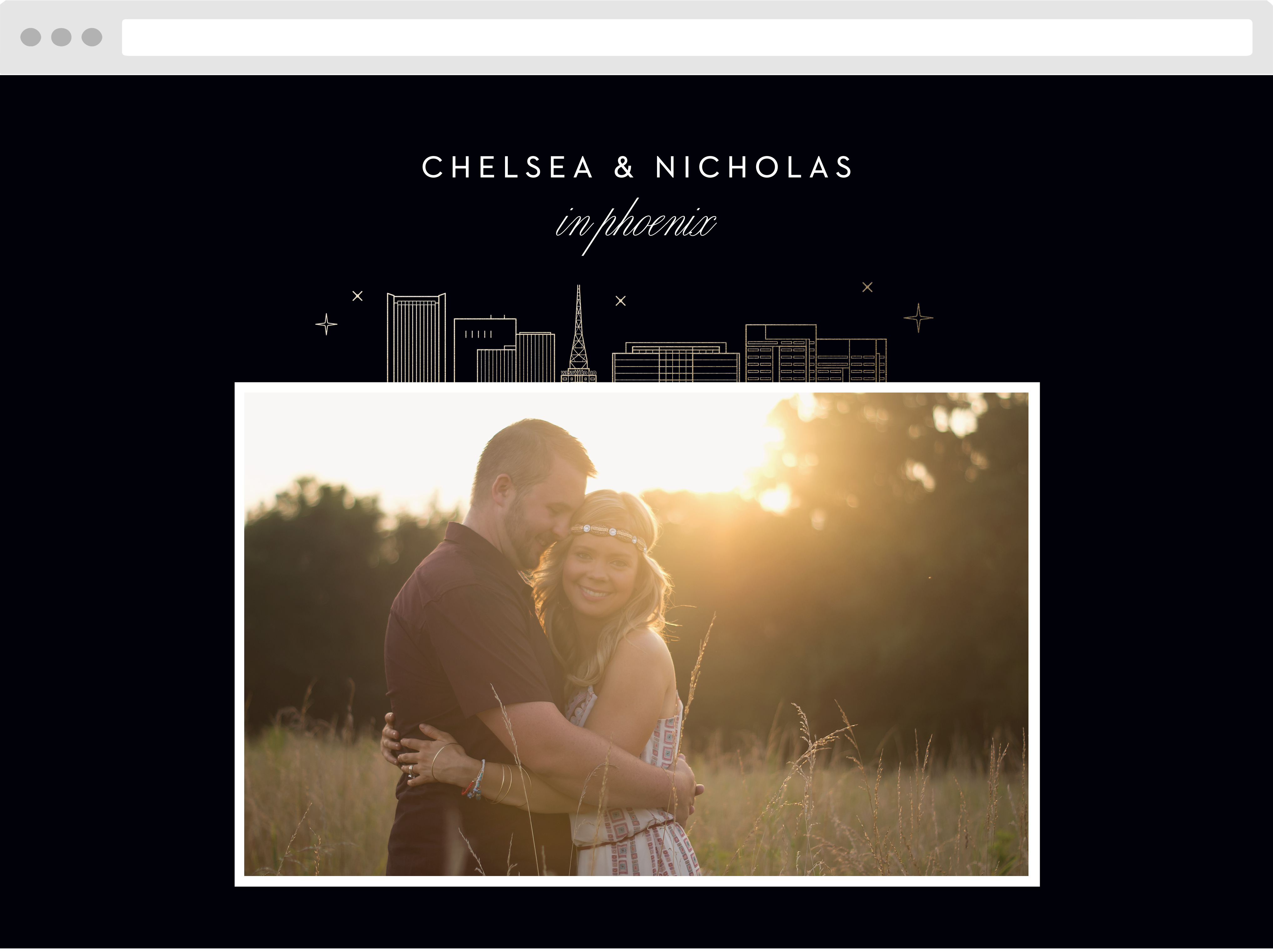 Phoenix Skyline Wedding Website