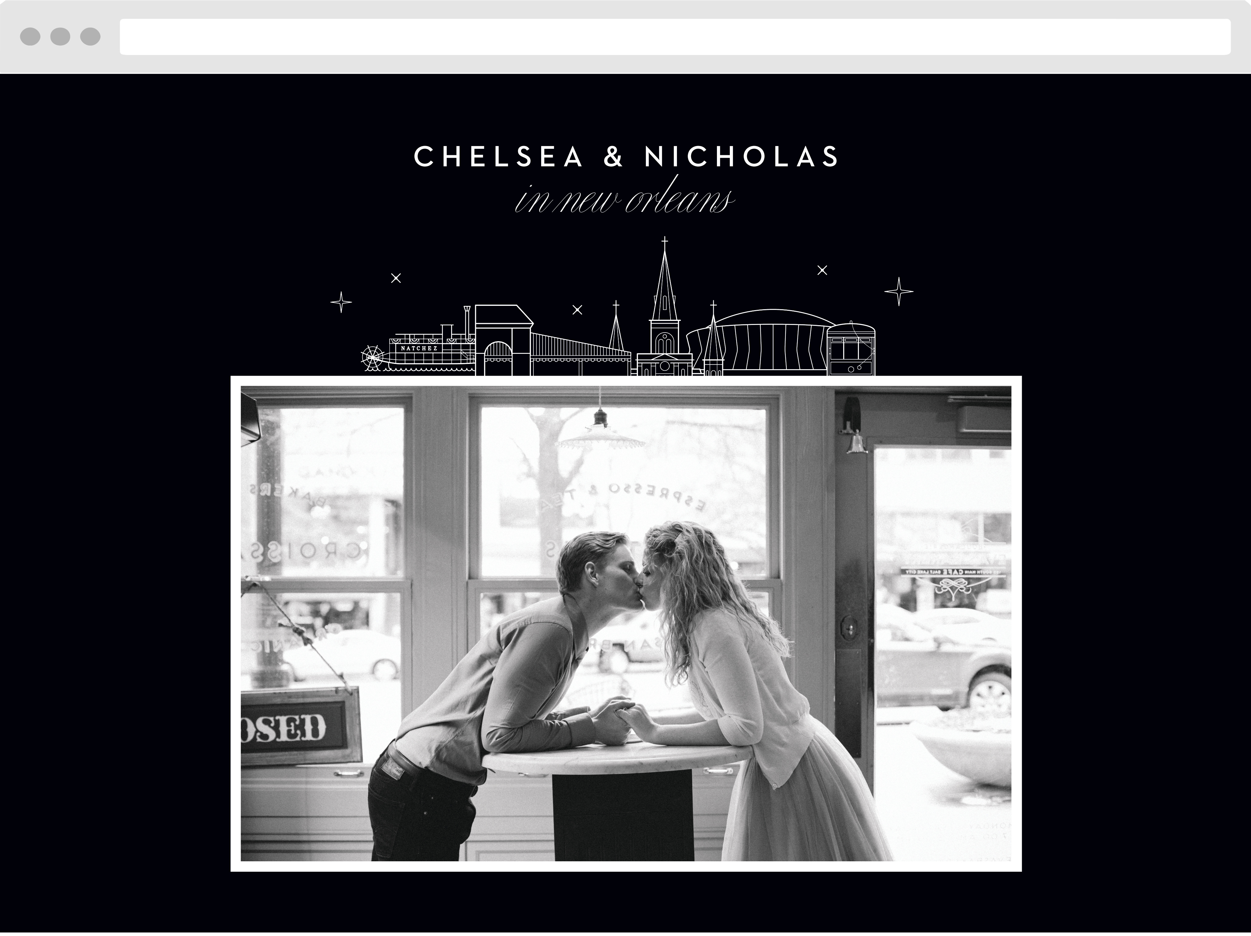 New Orleans Skyline Wedding Website