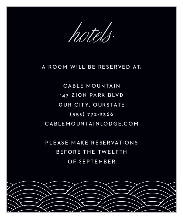 Offer your personal recommendations to your guests with the high-contrast design of our NYC Skyline Accommodation Cards.