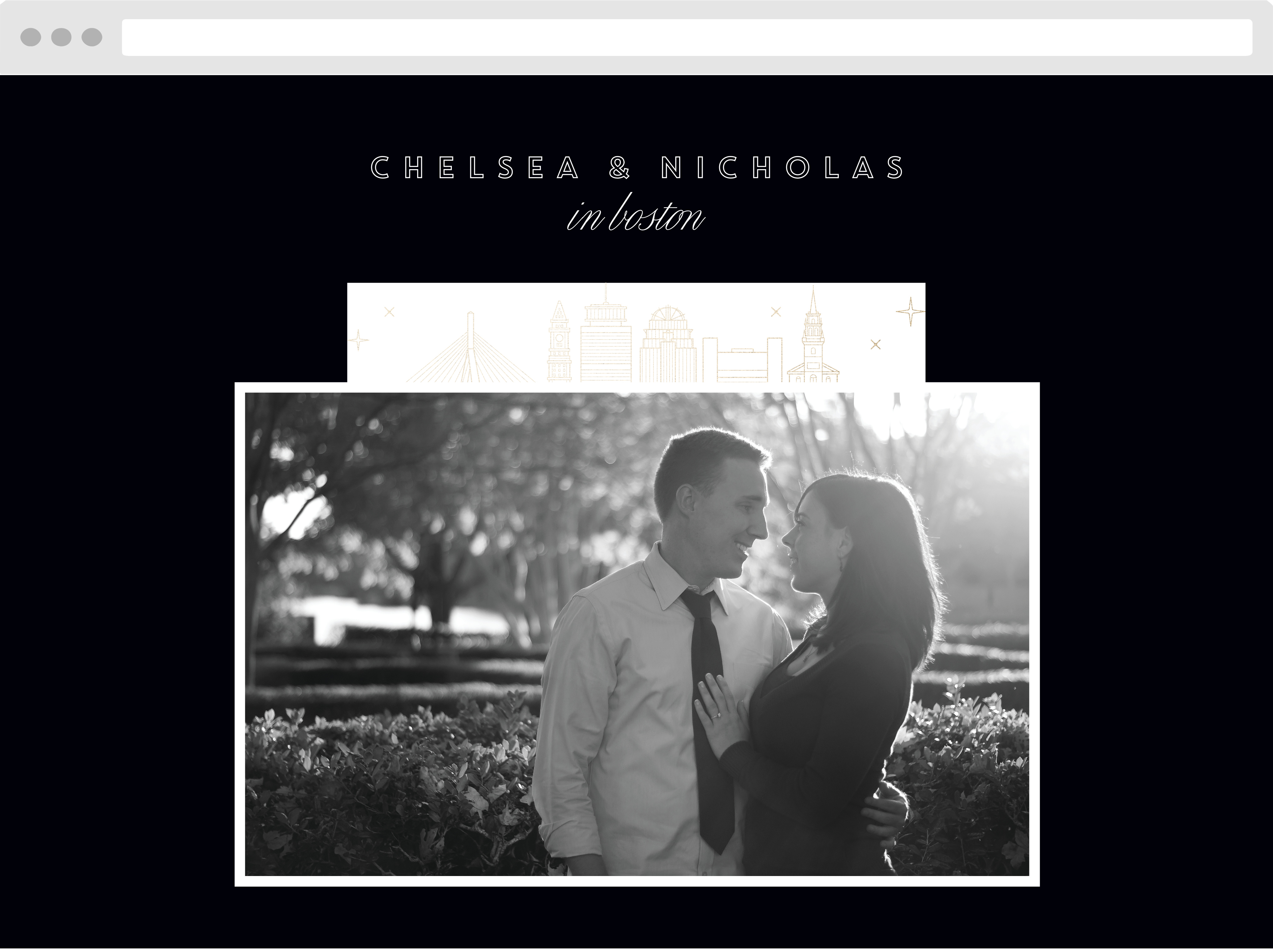Boston Skyline Wedding Website