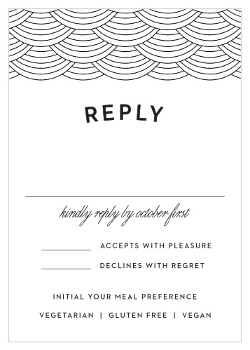 Gather all of your guest's information with ease using the Seattle Skyline Response Cards.