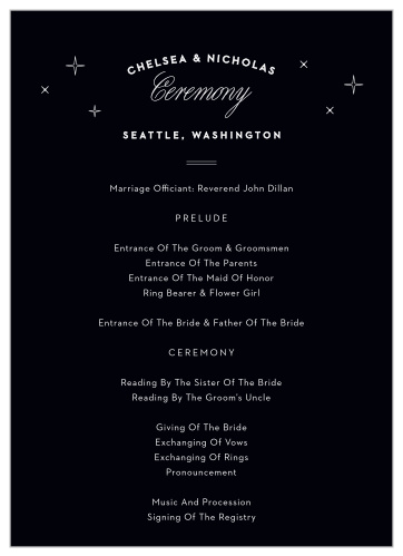 Make sure your guests catch every fleeting moment with the Seattle Skyline Wedding Programs.