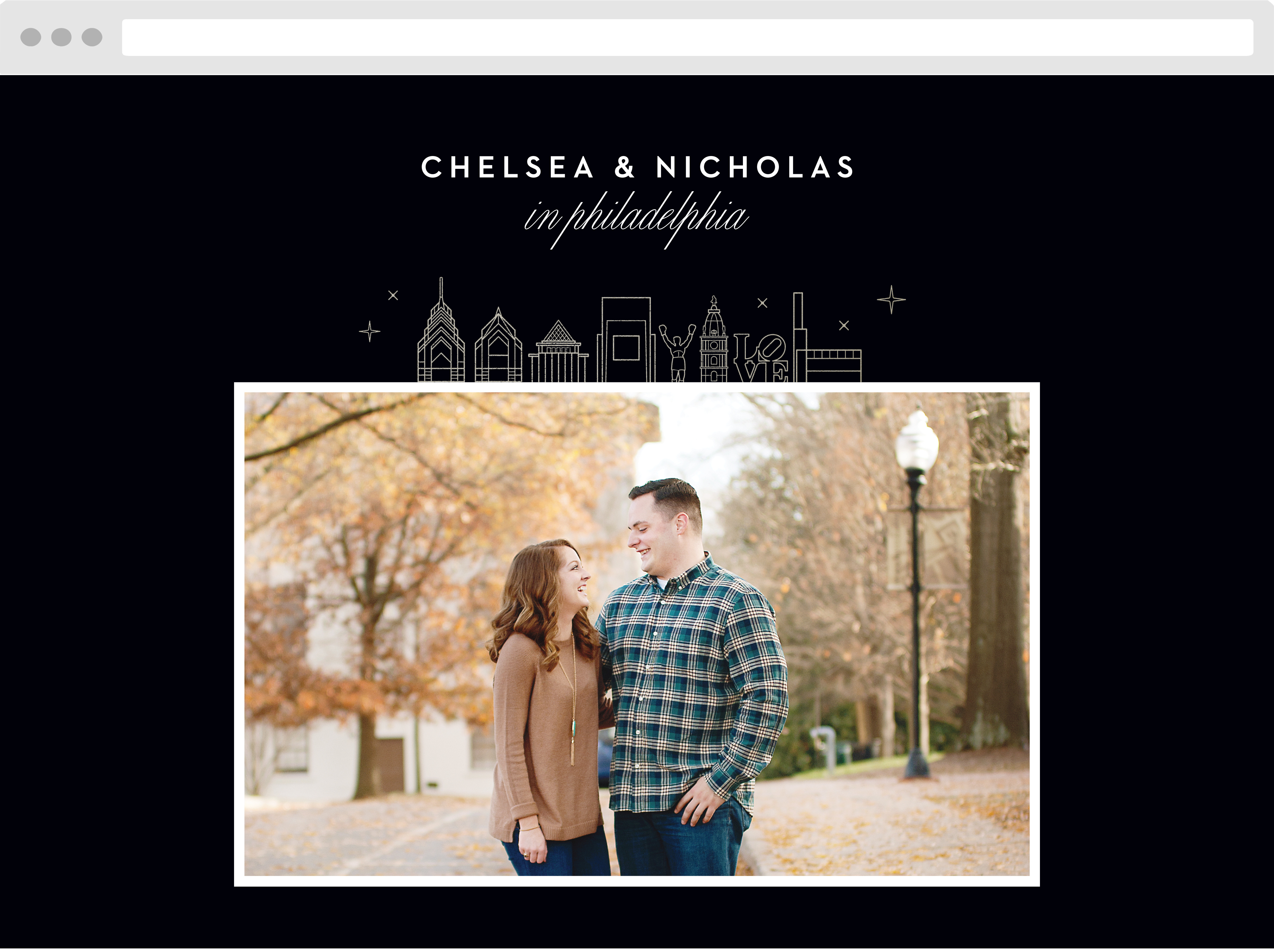 Philly Skyline Wedding Website