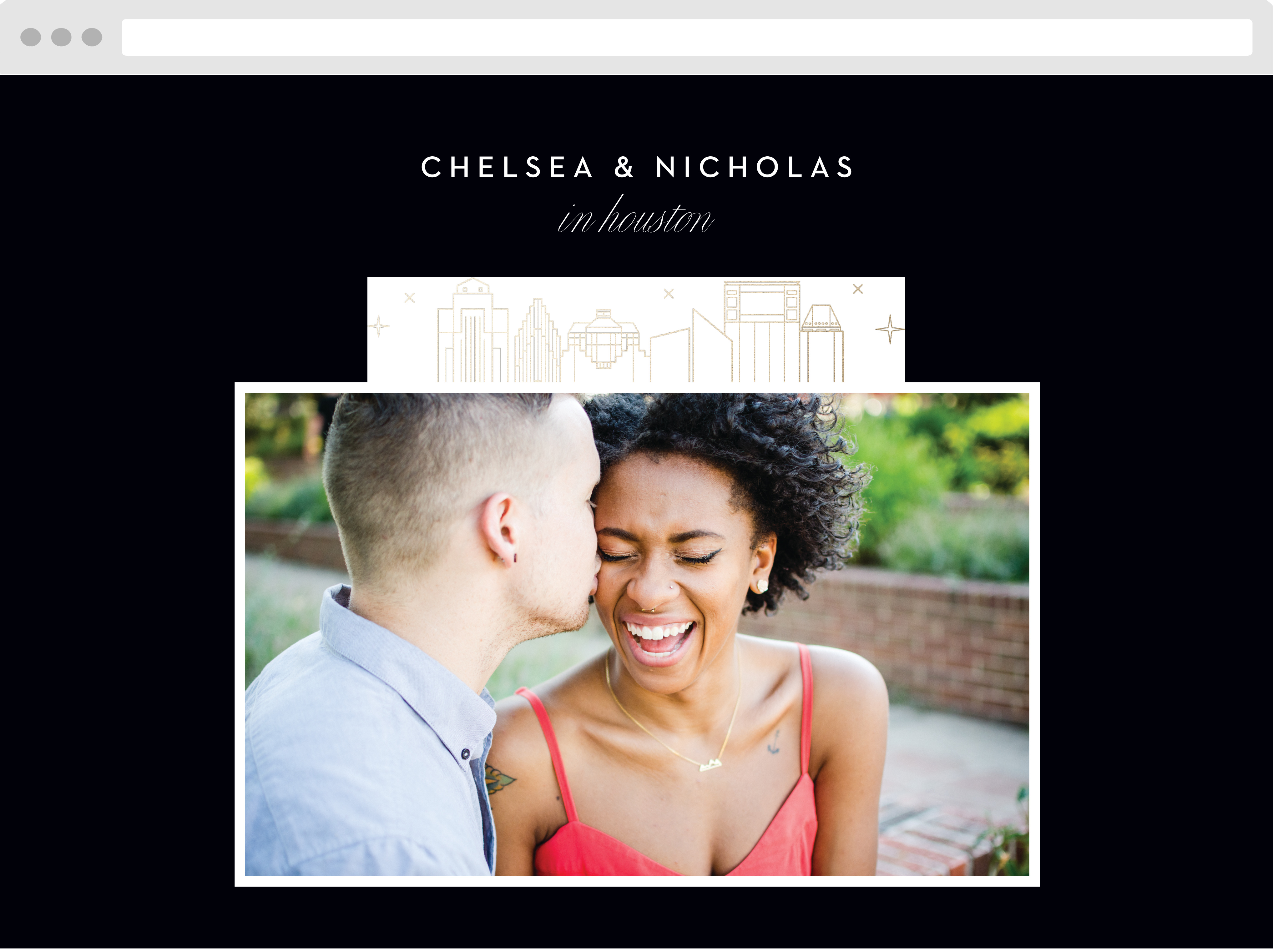 Houston Skyline Wedding Website