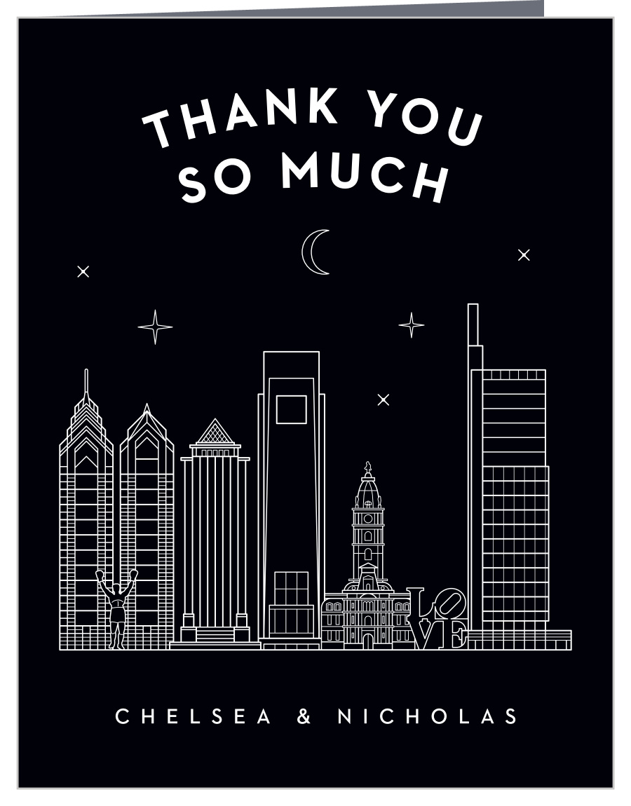 Philly Skyline Wedding Thank You Cards