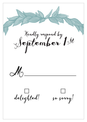 One size fits all response card.